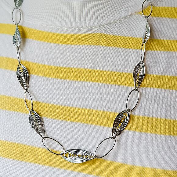 Brighton Women's Delicate 26" Sterling Silver Vermeil Enamel Leaf Necklace - Picture 7 of 10